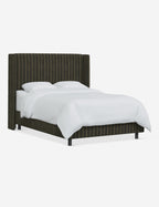 Adara Upholstered Bed | Winged Headboard, Crisp Sophistication