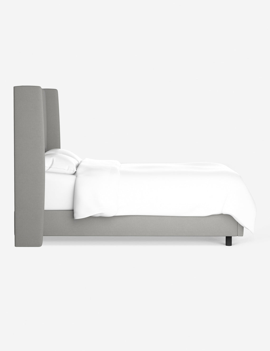 Adara Upholstered Bed | Winged Headboard, Crisp Sophistication