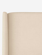 Adara Upholstered Bed | Winged Headboard, Crisp Sophistication