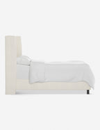 Adara Upholstered Bed | Winged Headboard, Crisp Sophistication