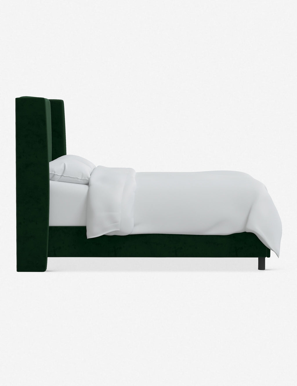 Adara Upholstered Bed | Winged Headboard, Crisp Sophistication