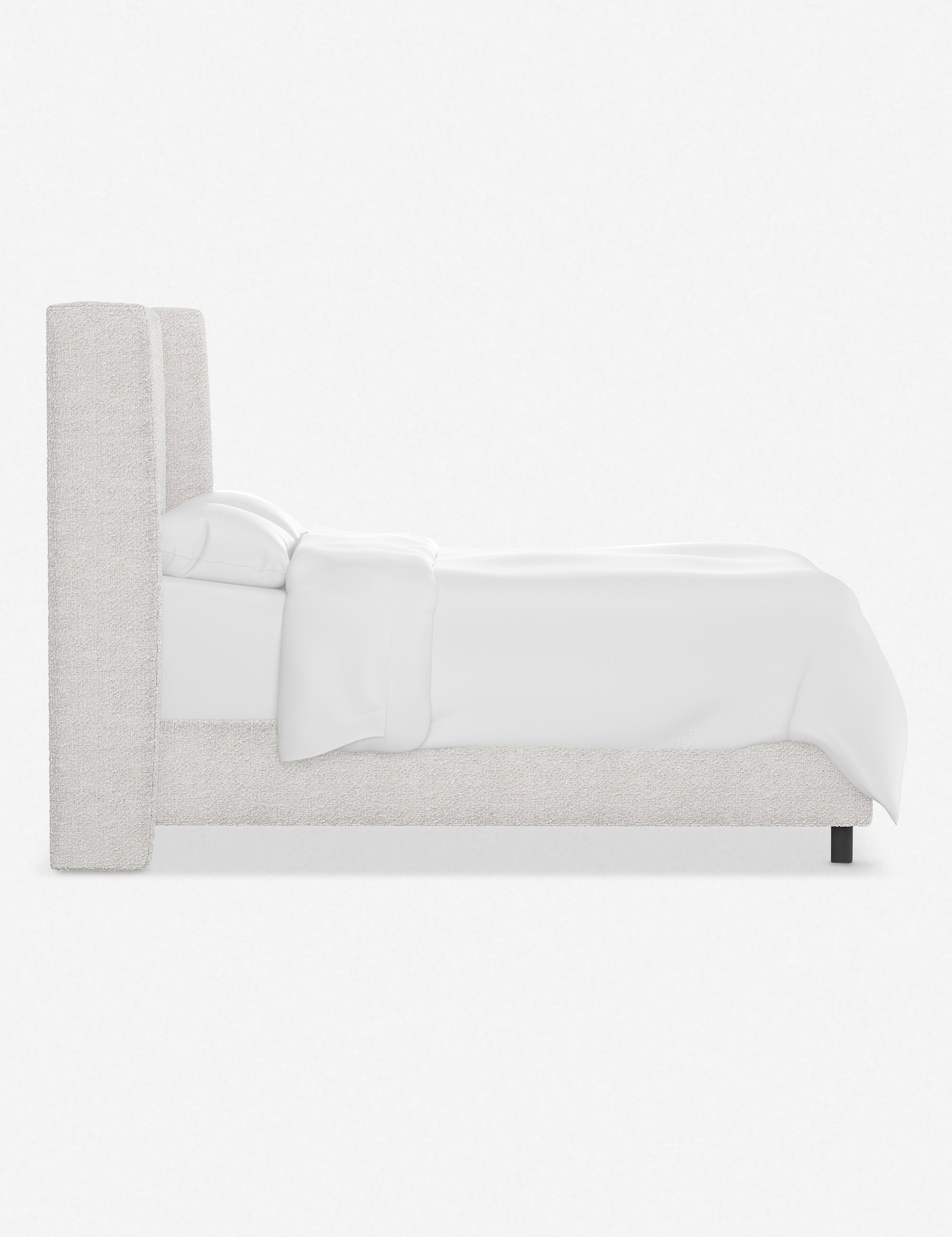 Adara Upholstered Bed | Winged Headboard, Crisp Sophistication