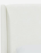 Adara Upholstered Bed | Winged Headboard, Crisp Sophistication