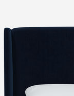 Adara Upholstered Bed | Winged Headboard, Crisp Sophistication