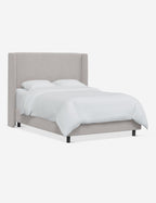 Adara Upholstered Bed | Winged Headboard, Crisp Sophistication