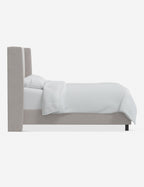 Adara Upholstered Bed | Winged Headboard, Crisp Sophistication
