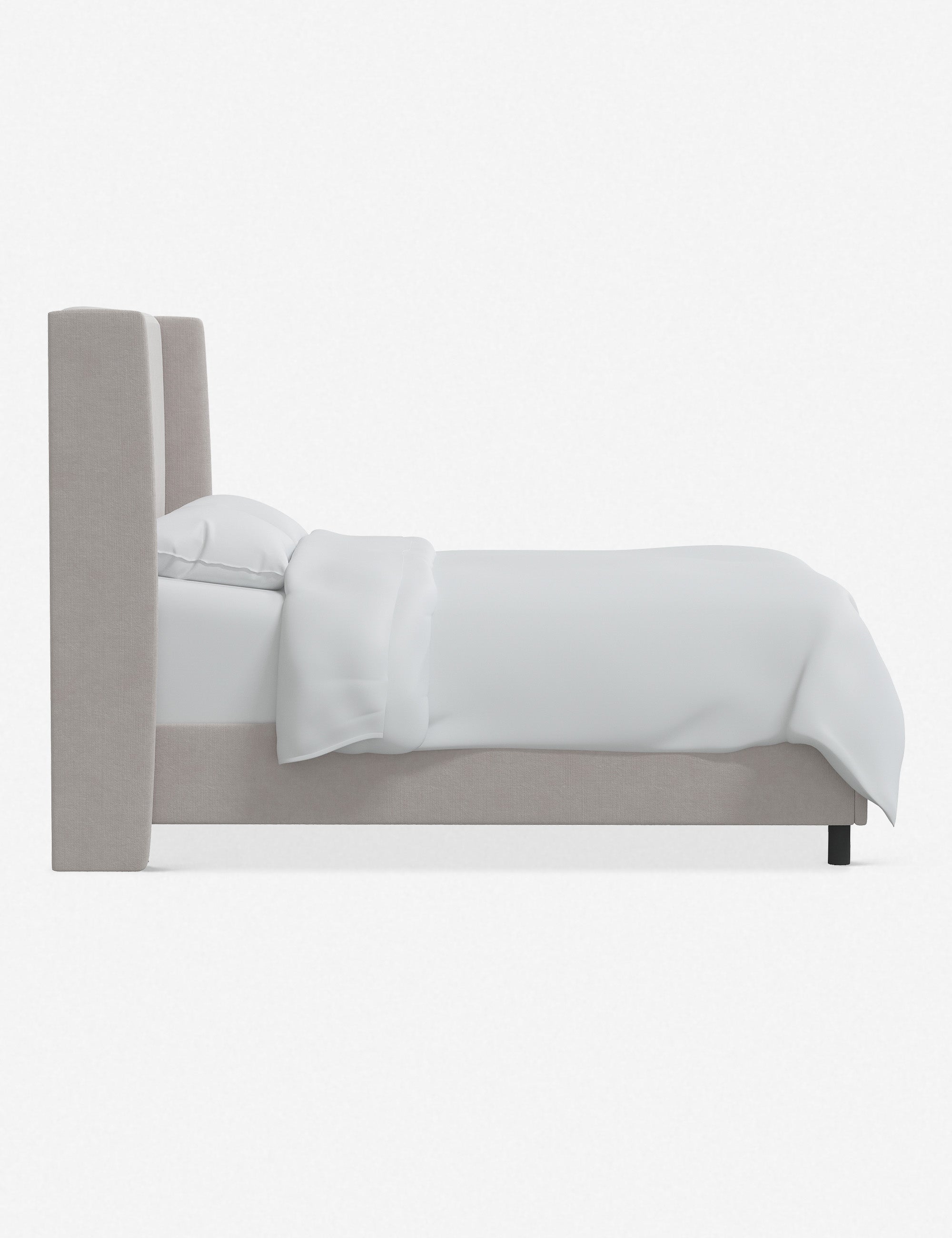 Adara Upholstered Bed | Winged Headboard, Crisp Sophistication