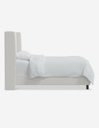 Adara Upholstered Bed | Winged Headboard, Crisp Sophistication