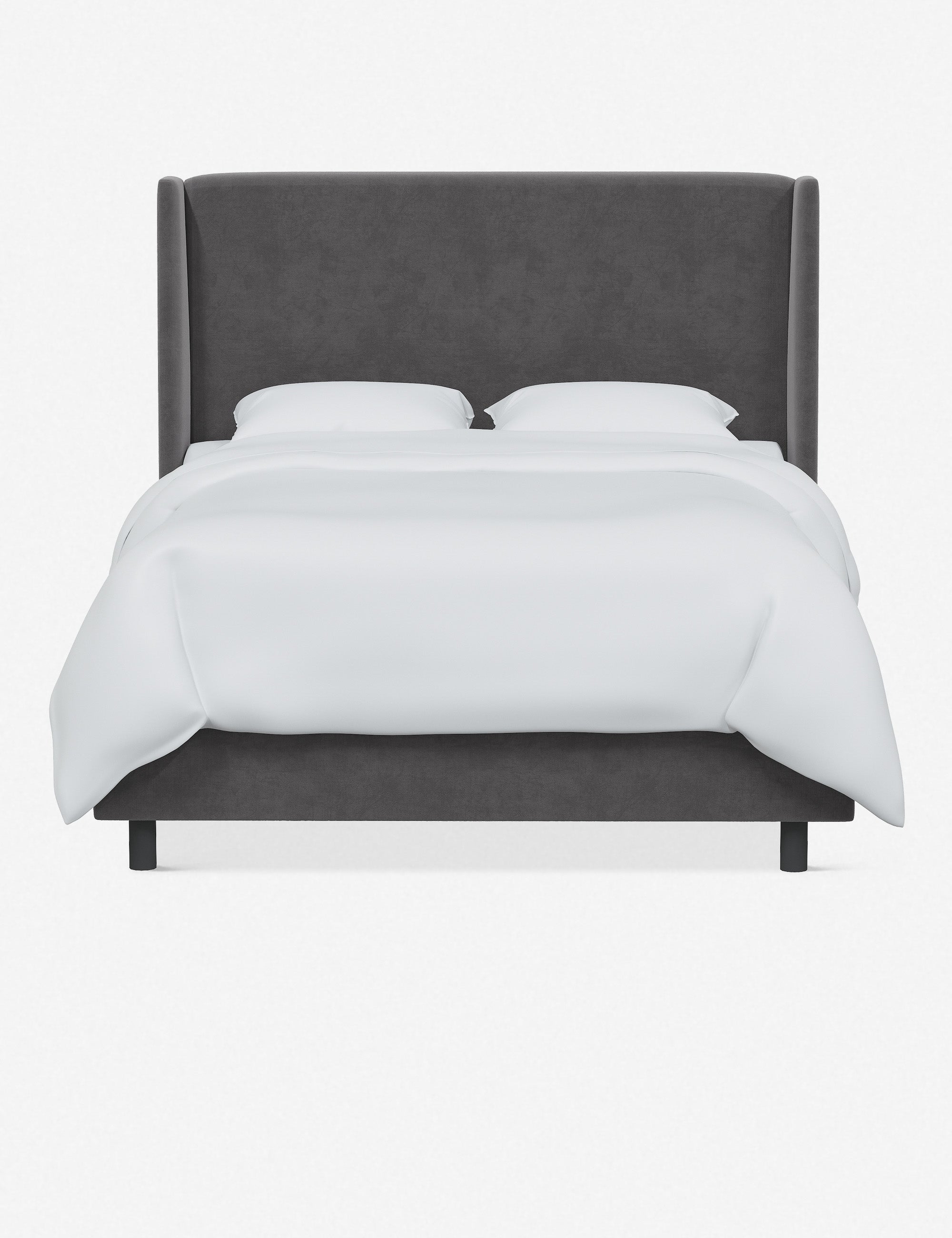 Adara Upholstered Bed | Winged Headboard, Crisp Sophistication