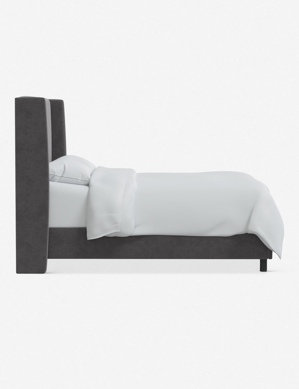 Adara Upholstered Bed | Winged Headboard, Crisp Sophistication