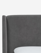 Adara Upholstered Bed | Winged Headboard, Crisp Sophistication