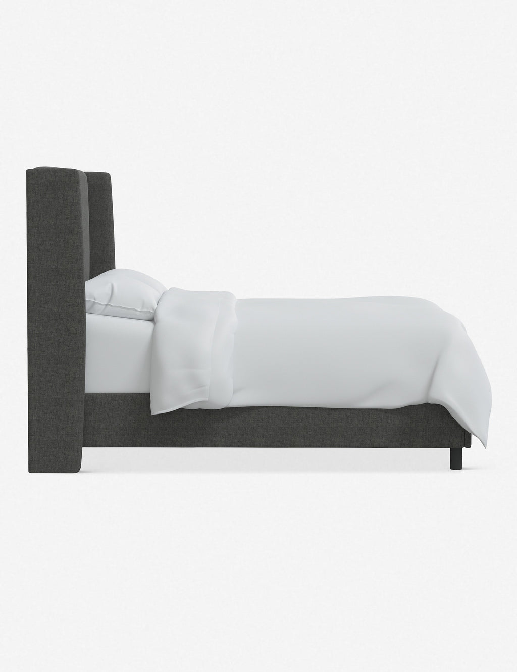 Adara Upholstered Bed | Winged Headboard, Crisp Sophistication