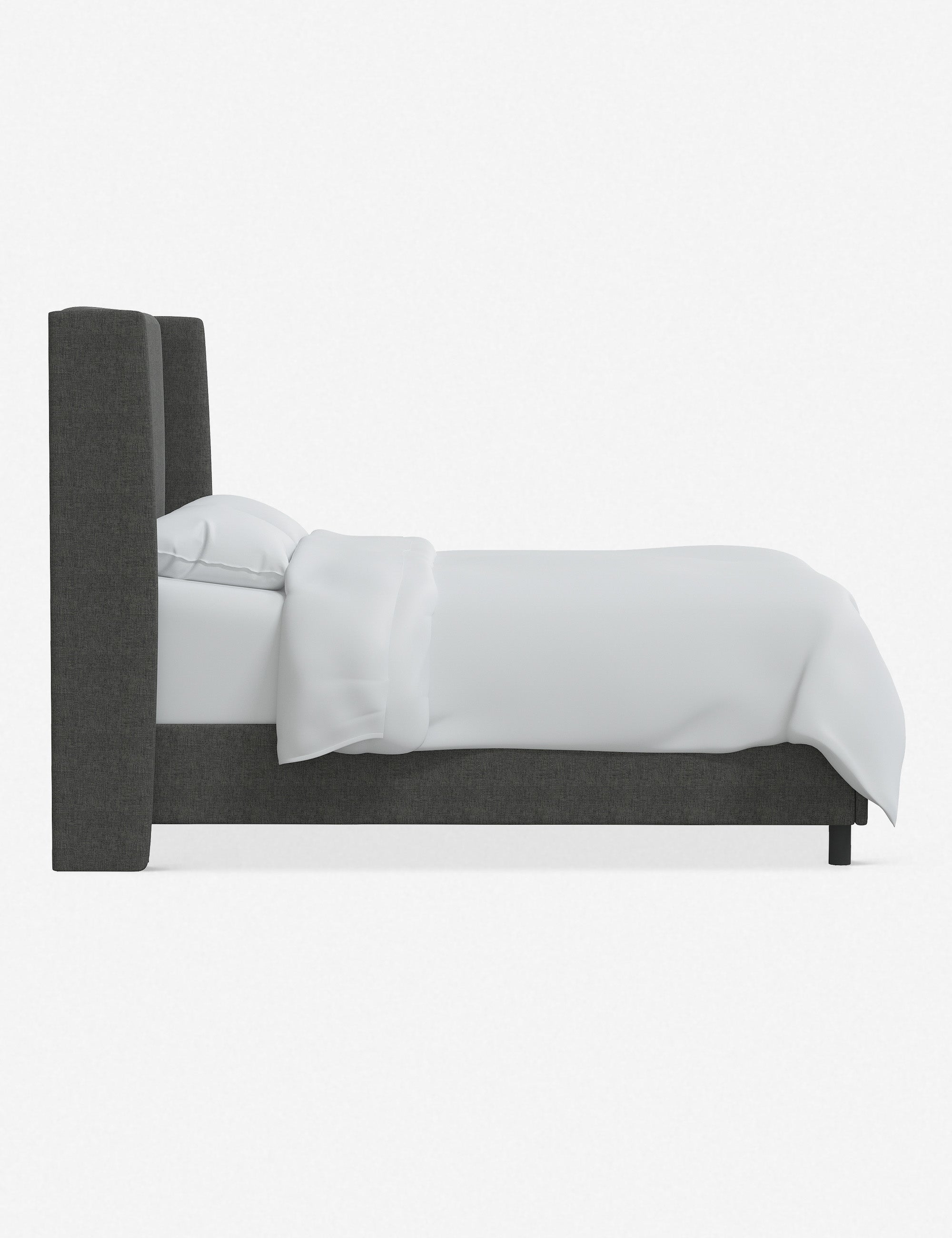 Adara Upholstered Bed | Winged Headboard, Crisp Sophistication