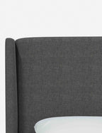 Adara Upholstered Bed | Winged Headboard, Crisp Sophistication