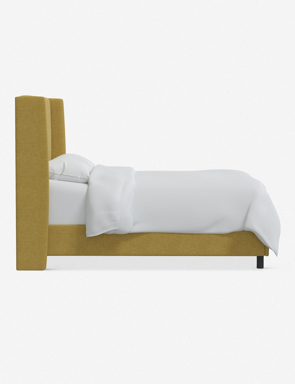 Adara Upholstered Bed | Winged Headboard, Crisp Sophistication