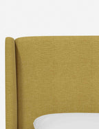 Adara Upholstered Bed | Winged Headboard, Crisp Sophistication