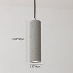Modern Industrial Cylindrical Cement Pendant Light with Rough Texture - 1-Light Fixture for Living Room