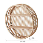 Bela Round Bamboo Shelf | Handmade, Eco-Friendly Wall Organizer