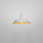 Modern Industrial Round Iron Single-Light Pendant for Living Room