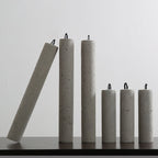 Modern Industrial Cylindrical Cement Pendant Light with Rough Texture - 1-Light Fixture for Living Room