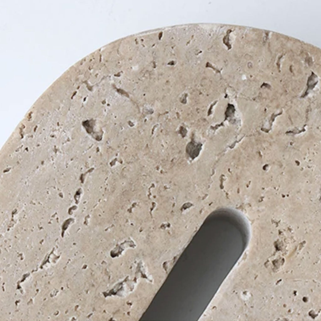 Bela Small Decorative Arch | Natural Travertine Stone, Minimalist Design