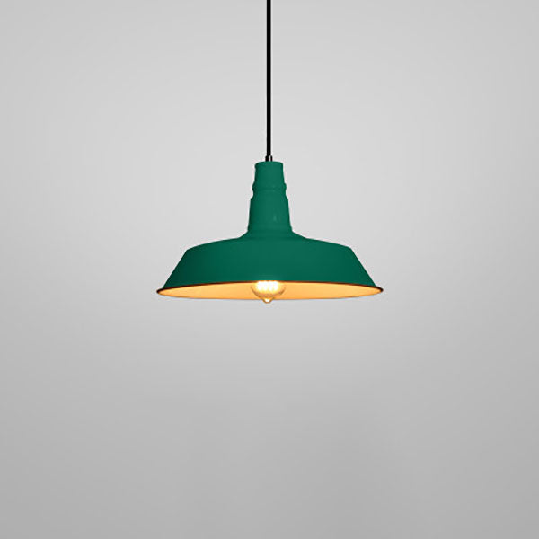 Modern Industrial Round Iron Single-Light Pendant for Living Room