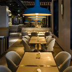 Modern Industrial Round Iron Single-Light Pendant for Living Room