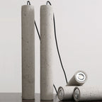 Modern Industrial Cylindrical Cement Pendant Light with Rough Texture - 1-Light Fixture for Living Room