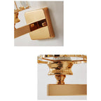 Bela Crystal Wall Light | Modern Iron Sconce, Dimmable E27 Bulb