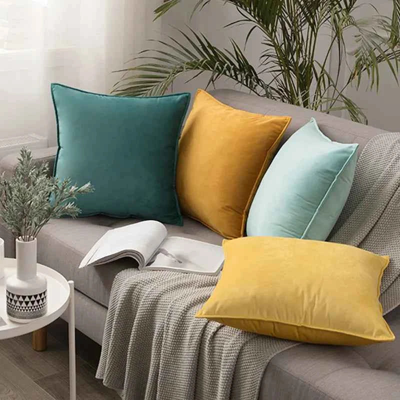 Bela Velvet Cushion Cover | Soft Fabric, Hidden Zipper