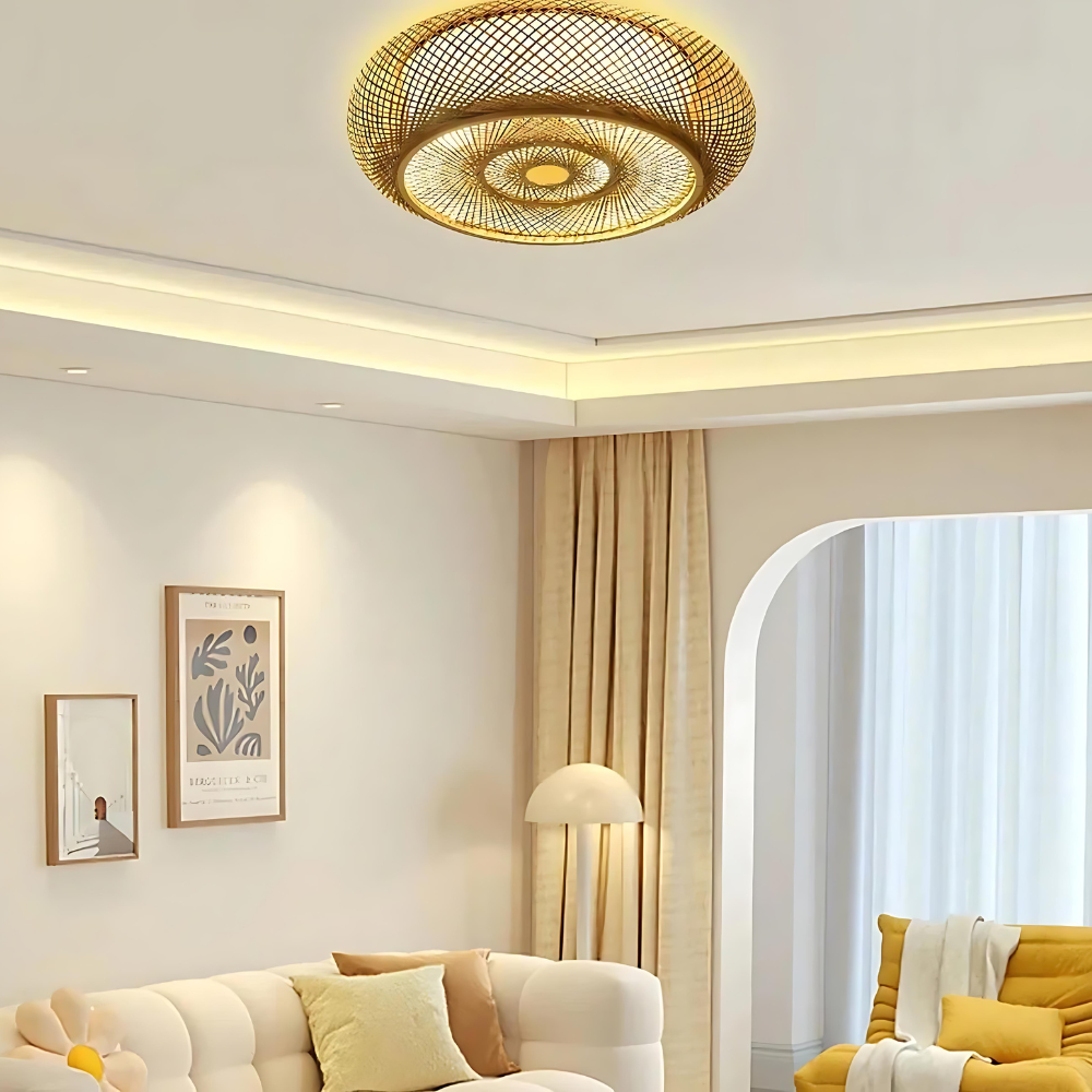 Maelira - Natural Bamboo Ceiling Lamp