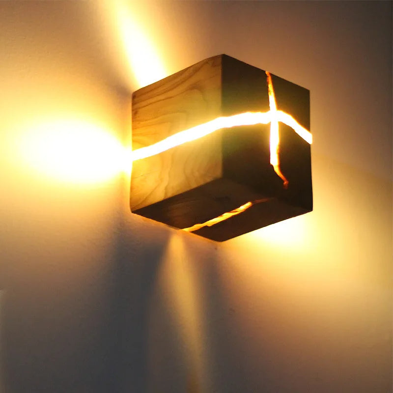 Bela Wall Light | Hand-Carved Solid Wood, Warm Ambient Glow