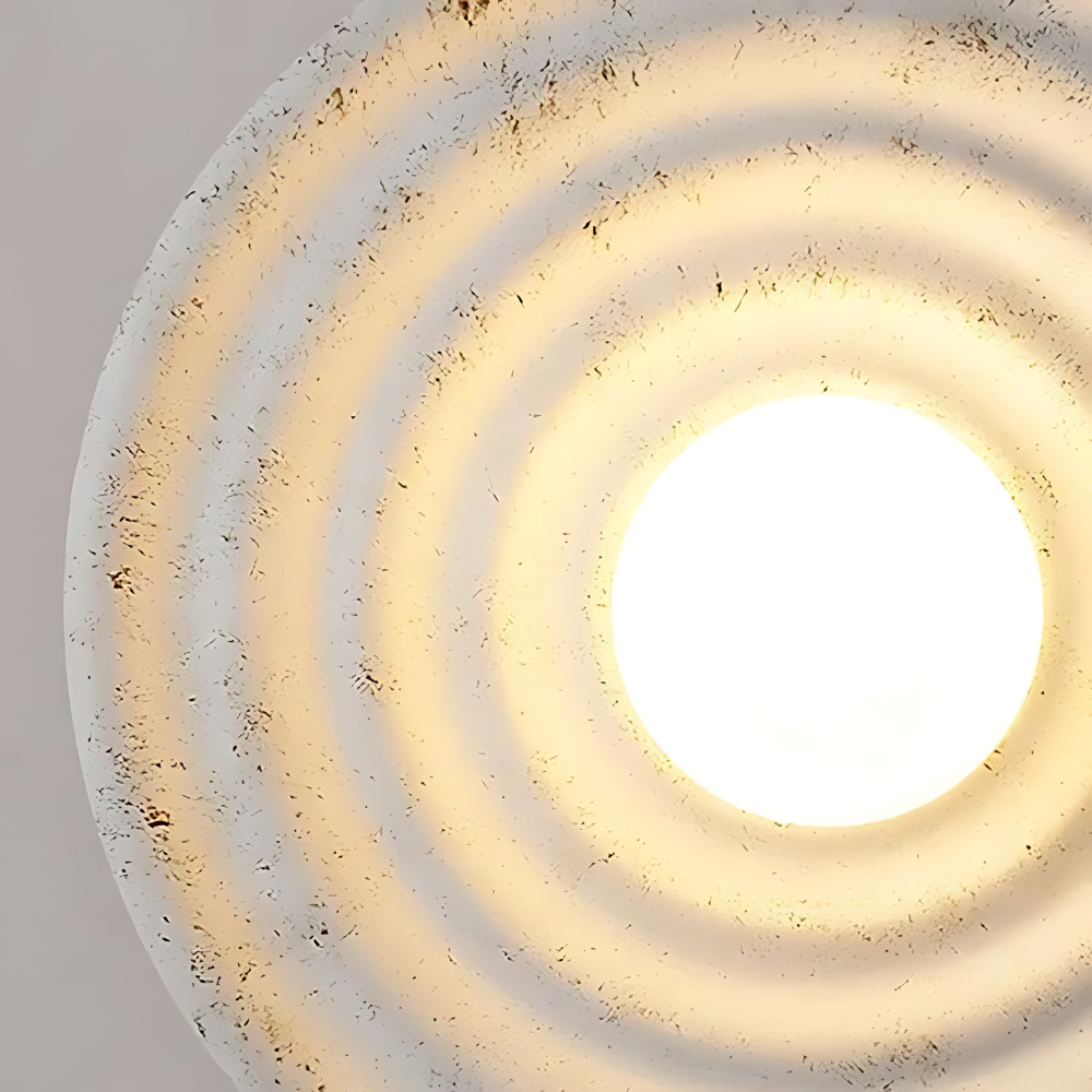 Modern Minimalist Resin Circular Wall Sconce G4 1-Light