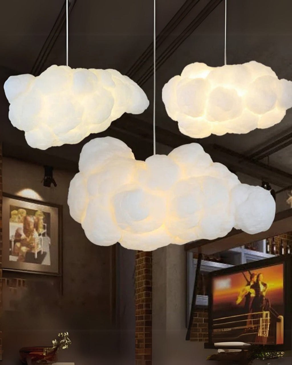 Modern Fibre Cloud Pendant Light 1-Light