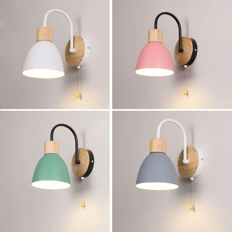 Northern Macaron Single-Light Wall Lamp with Zipper Switch