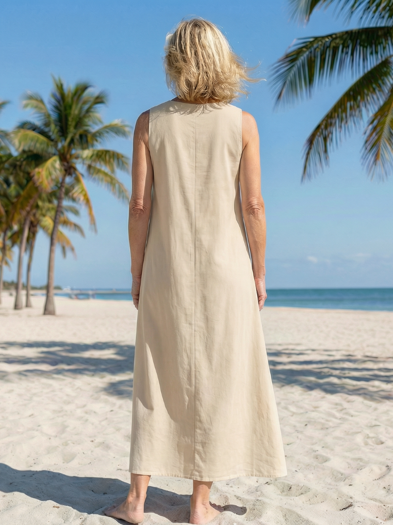 Stylish Printed Maxi Dress for Women Sleeveless