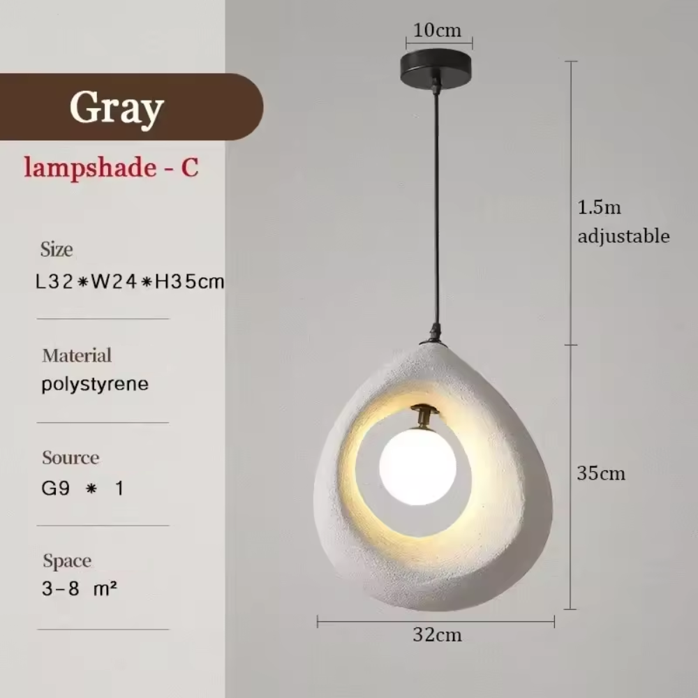 Auralessa - Japanese Wabi Sabi Hanging Lamp with Simple Design