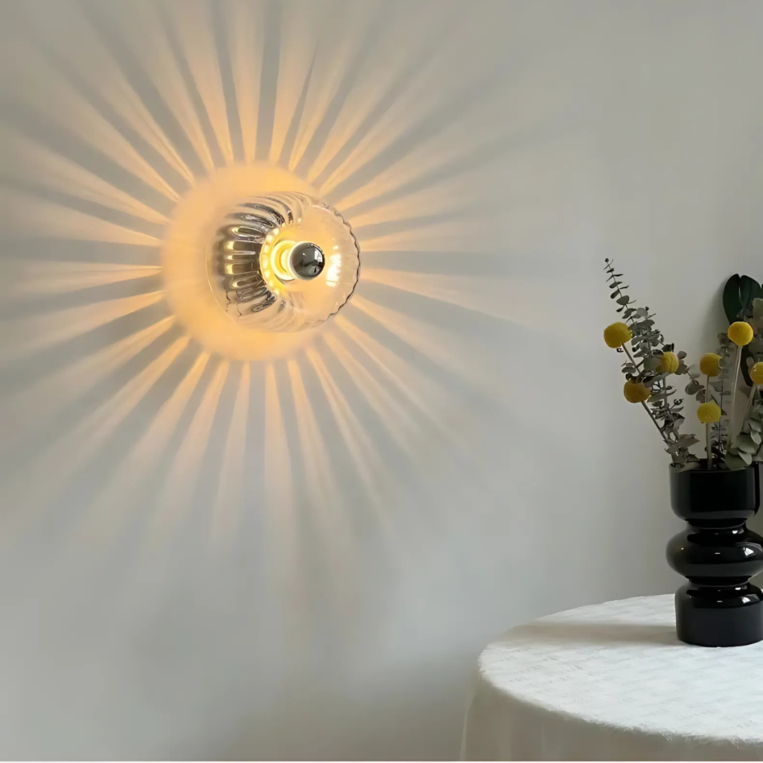 Gleam Wall Lamp | Glass Design, Warm Ambient Light