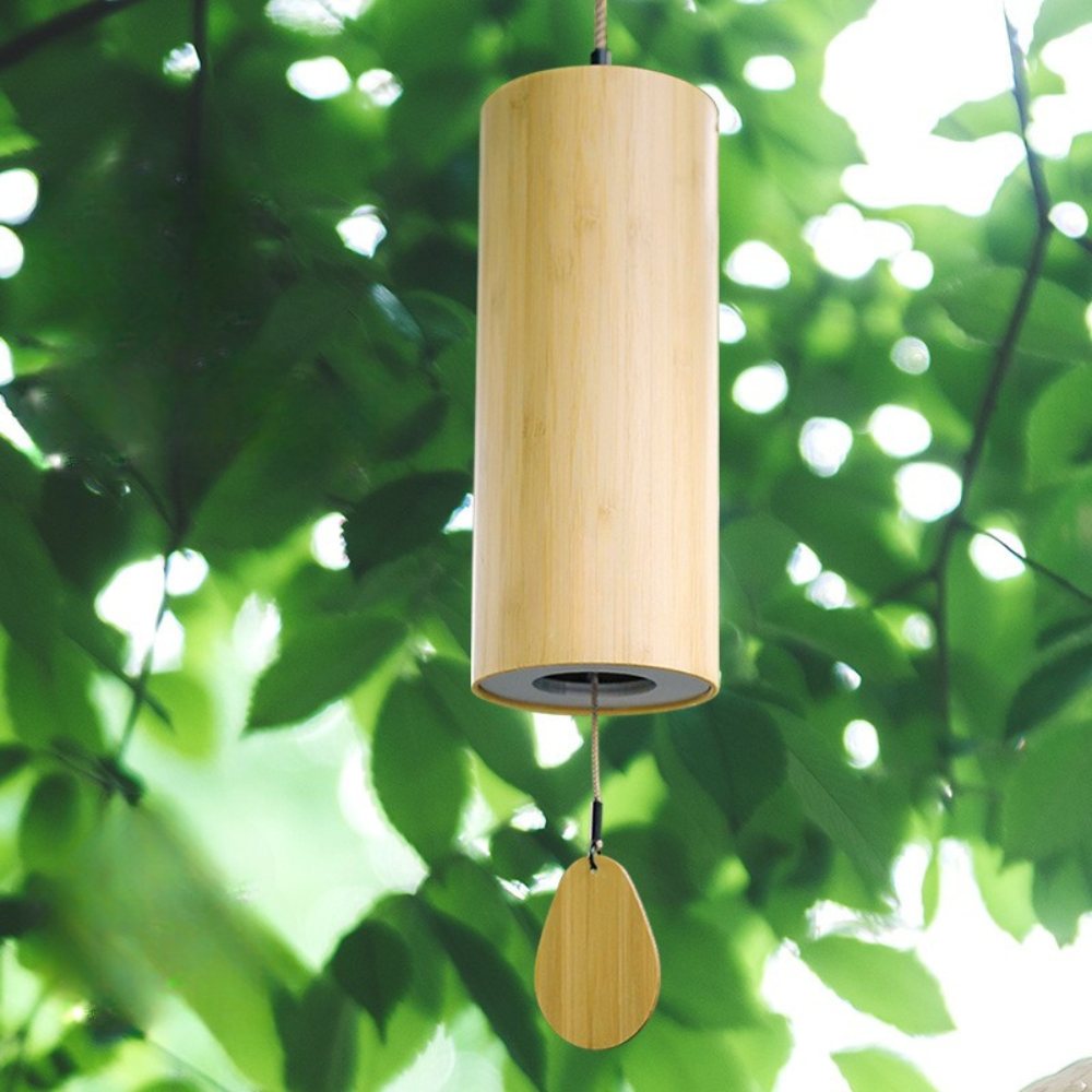 Bamboo Wind Chimes, Natural Bamboo Material, Seasonal Tunings, Natural Finish