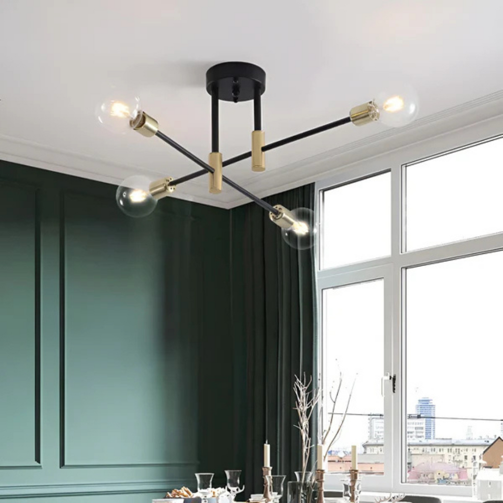 Helvion Plafondlamp | Retro Design met Draaibare Armen