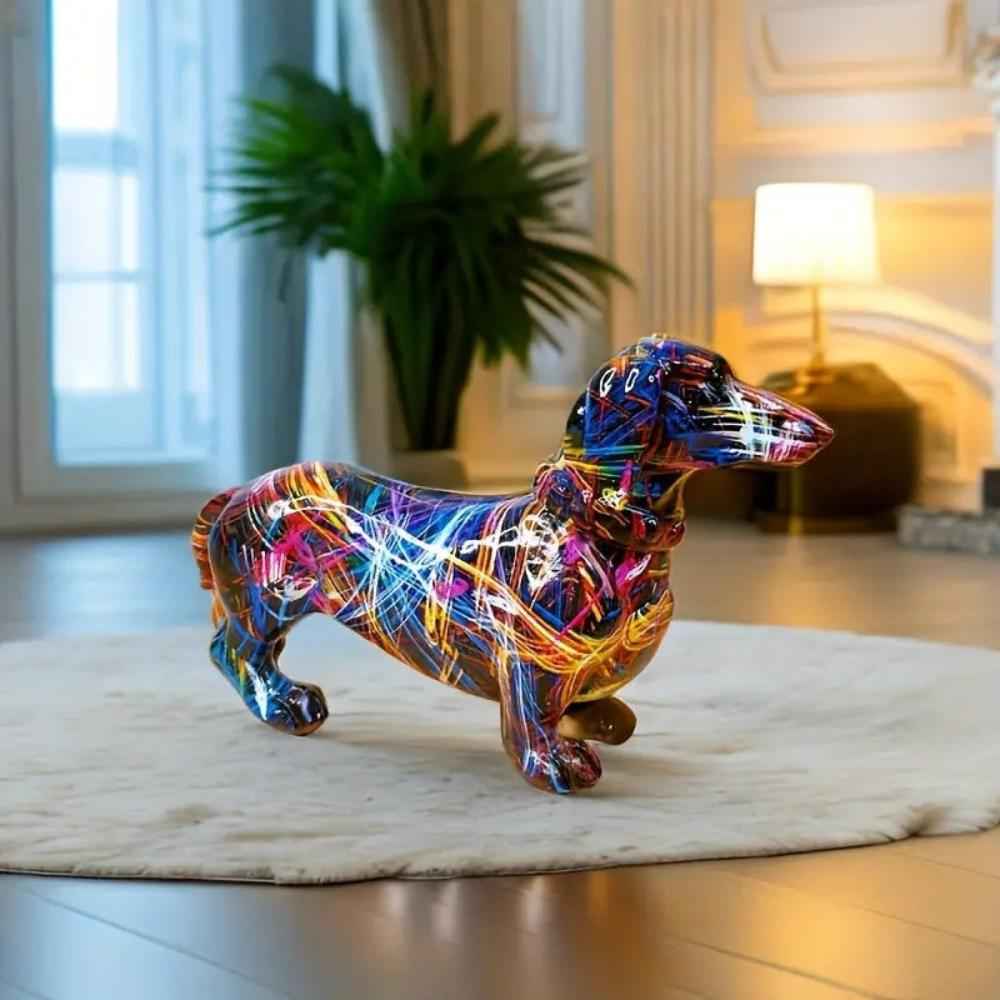 Bello Teckel Beeldje | Hoogwaardig Resin, Uniek Design