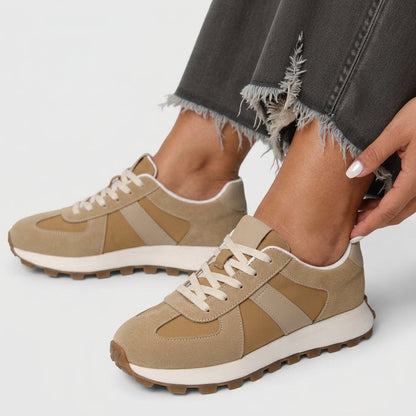 Stylish Sneakers for Women Leopard-Print Lace-Up Chunky-Sole