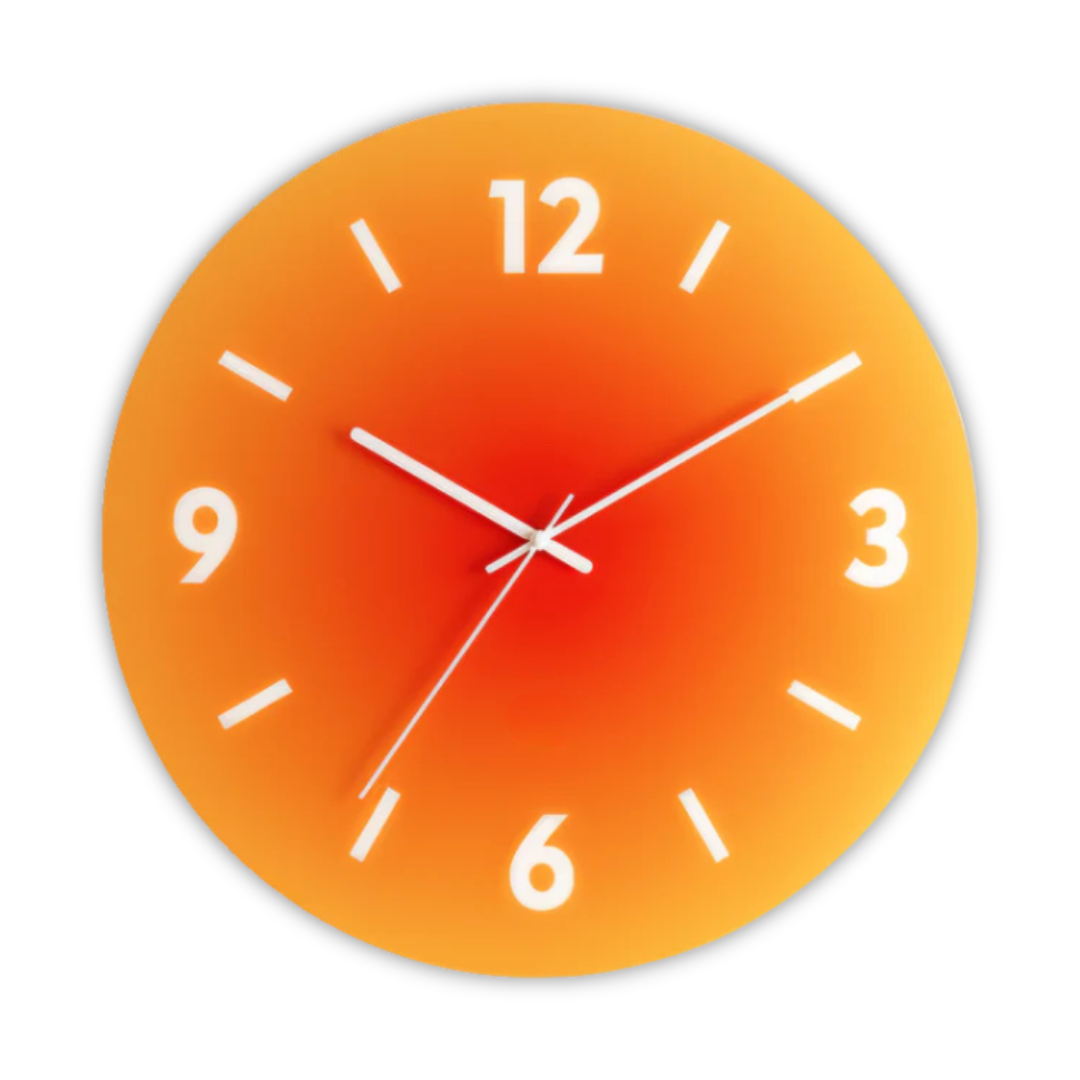 Sunset - Wall Clock Made of Glass