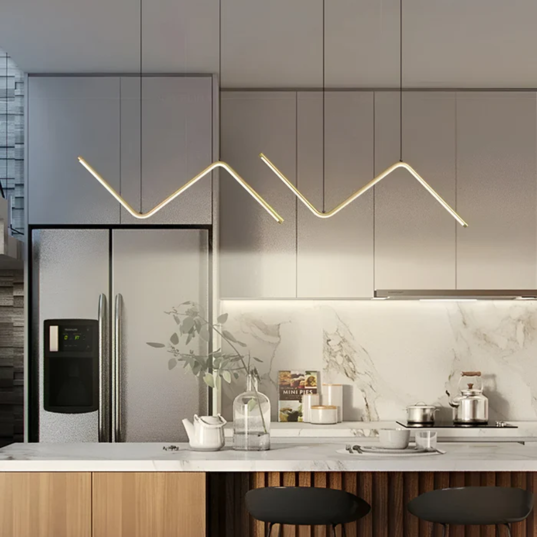 Flick - LED hanging lamp in triangular shape