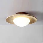 Lyonea - Simple Travertine LED Ceiling Lamp