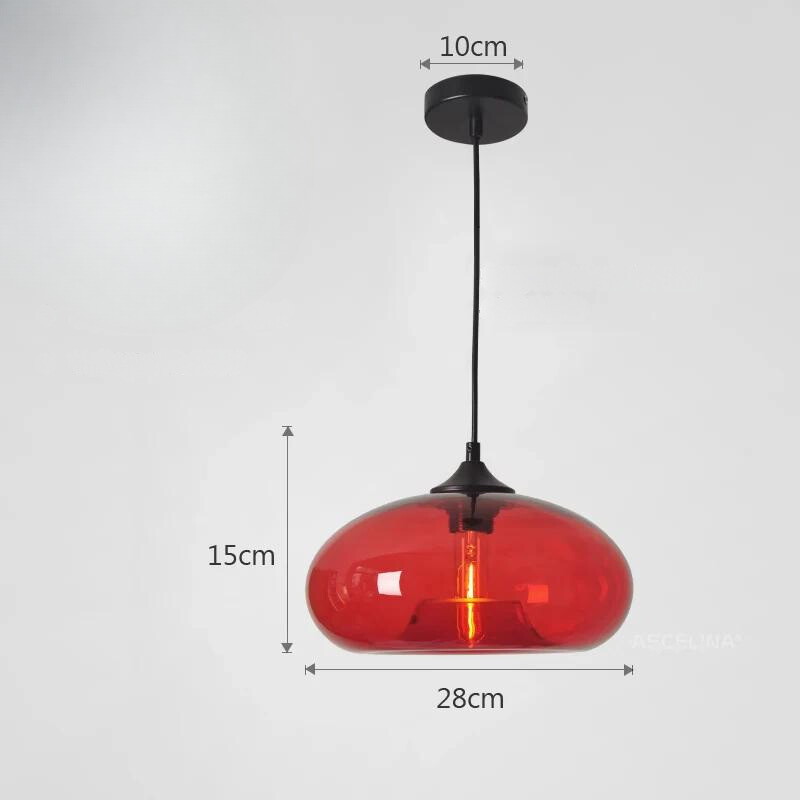 Tristara - Old-fashioned Hanging Lamp of Colored Glass