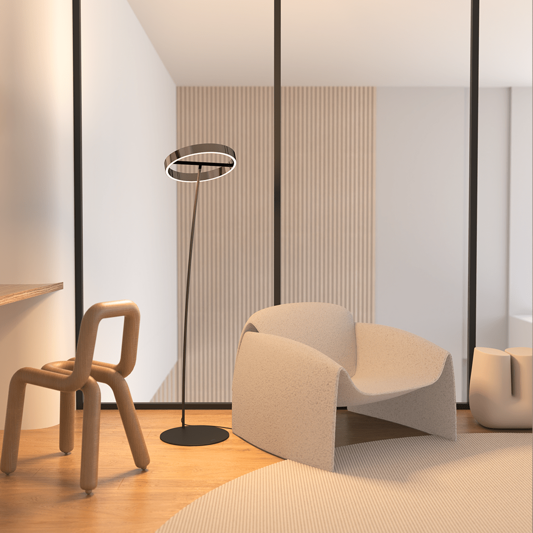 Sola LED Floor Lamp | Stepless Dimming, Adjustable Colour Temperature