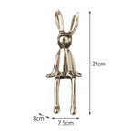 Clavra - Shimmering Ceramic Rabbit Statue