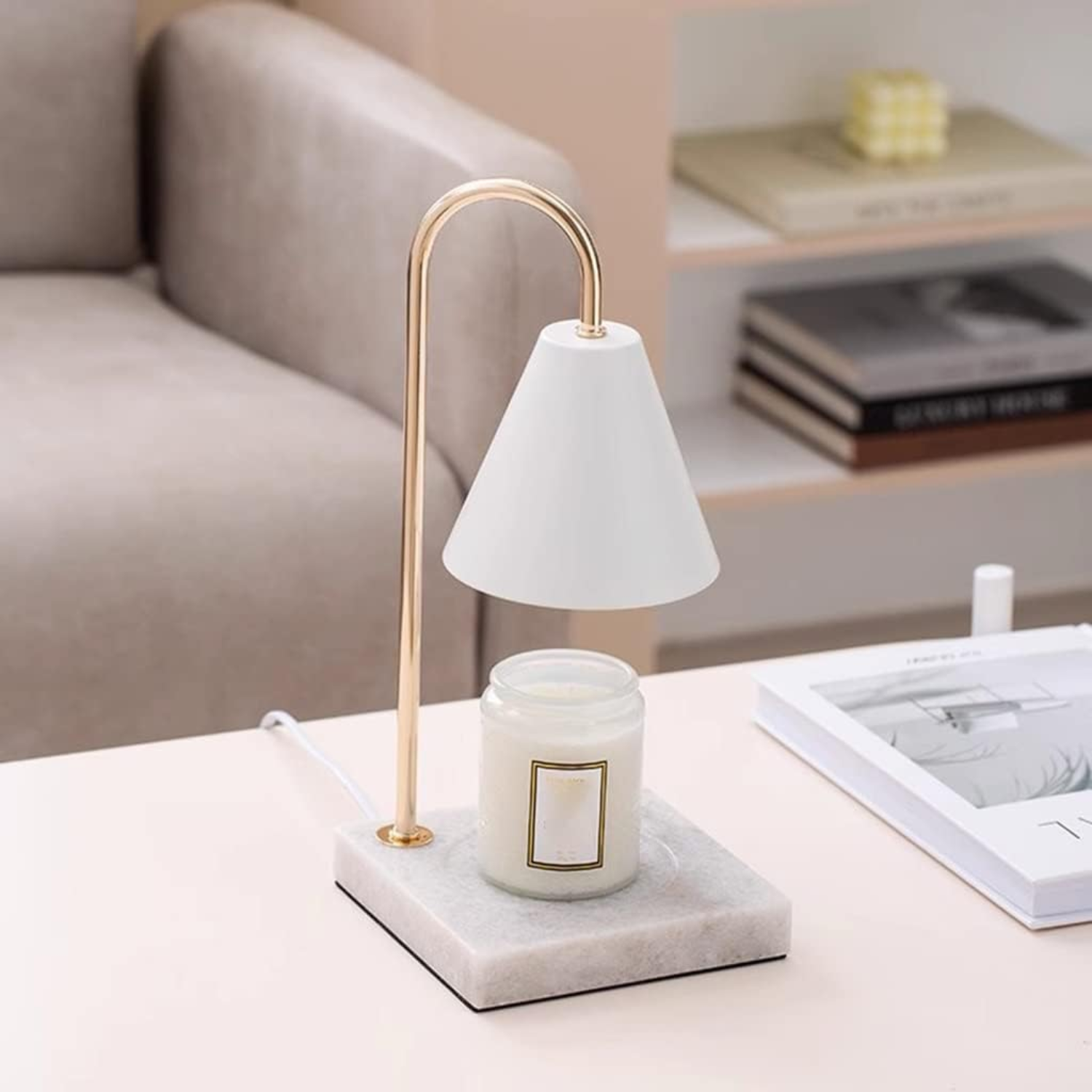 Serenity – White Marble Nordic Table Lamp