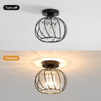 Dante Plafondlamp | Open Design met Glas & Metaal, Zwart of Goud